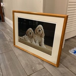 Beautiful Framed Matted Print John Weiss Cocker Spaniels Signed & Numbered